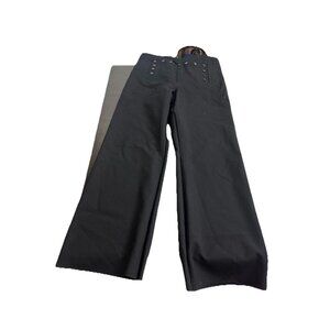 US Navy Cracker Jack Sailor Pants Mens 37r Black 13 Button Wide Leg NWT